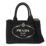 PRADA Canapa Mini Canvas 2Way Bag Hand Bag Shoulder Bag 1BG439