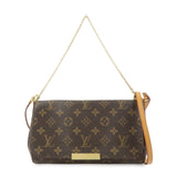Louis Vuitton Monogram Favorite MM Shoulder Bag Brown M40718