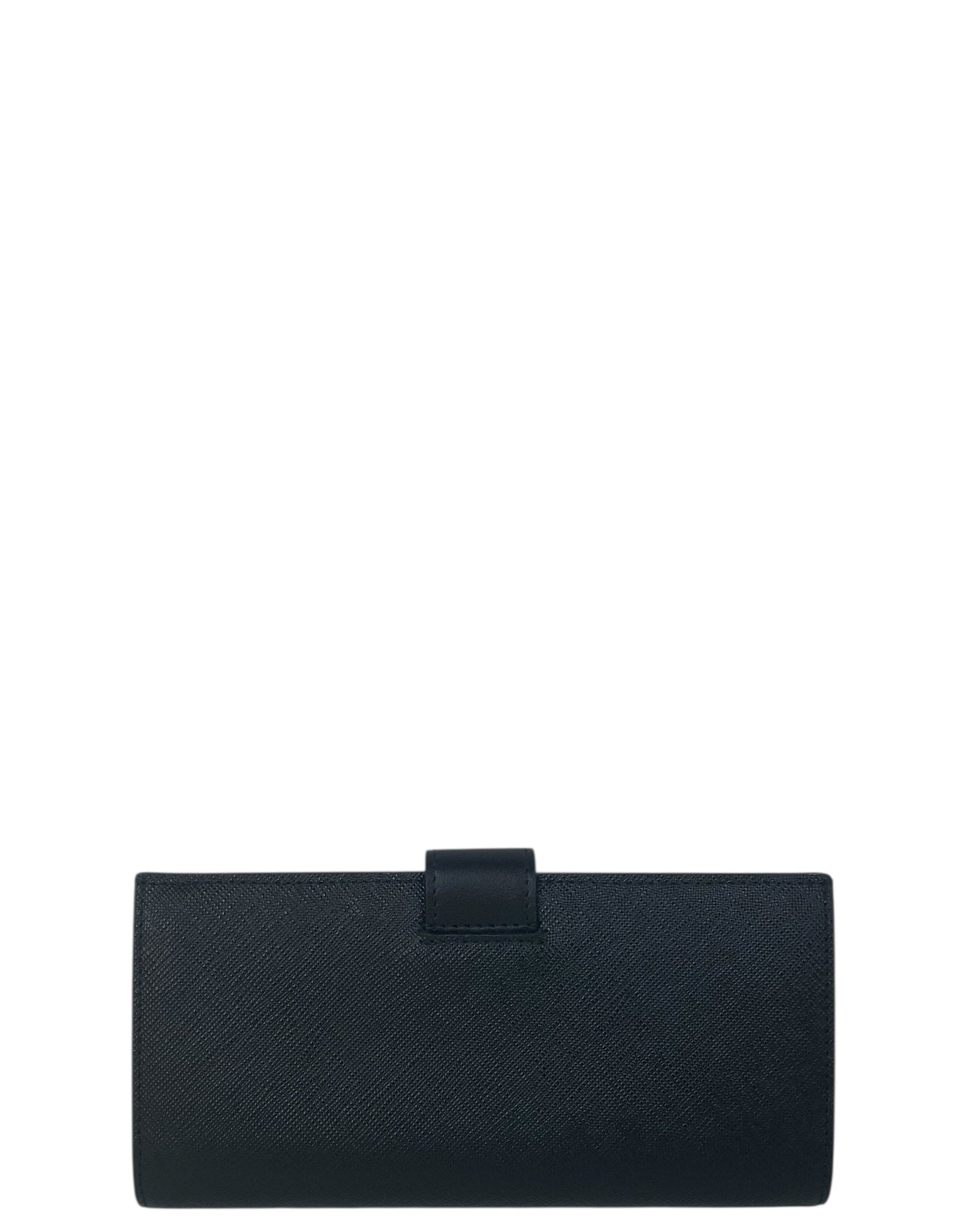 Prada Black Saffiano Long Wallet