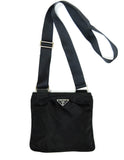 Prada Black Tessuto Nylon Flat Mini Crossbody Bag