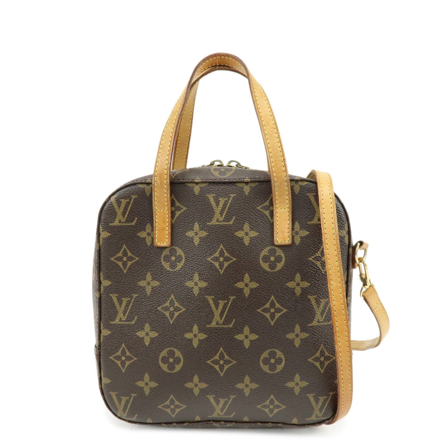 Louis Vuitton Monogram Spontini Hand Bag Brown M47500