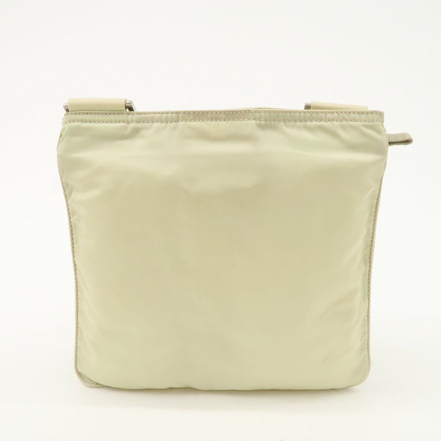 PRADA Triangle Logo Nylon Shoulder Bag Crossbody Bag Beige B7372  d