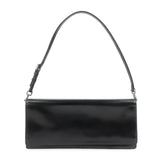 PRADA Logo Leather Shoulder Bag Hand Bag Black BR0421