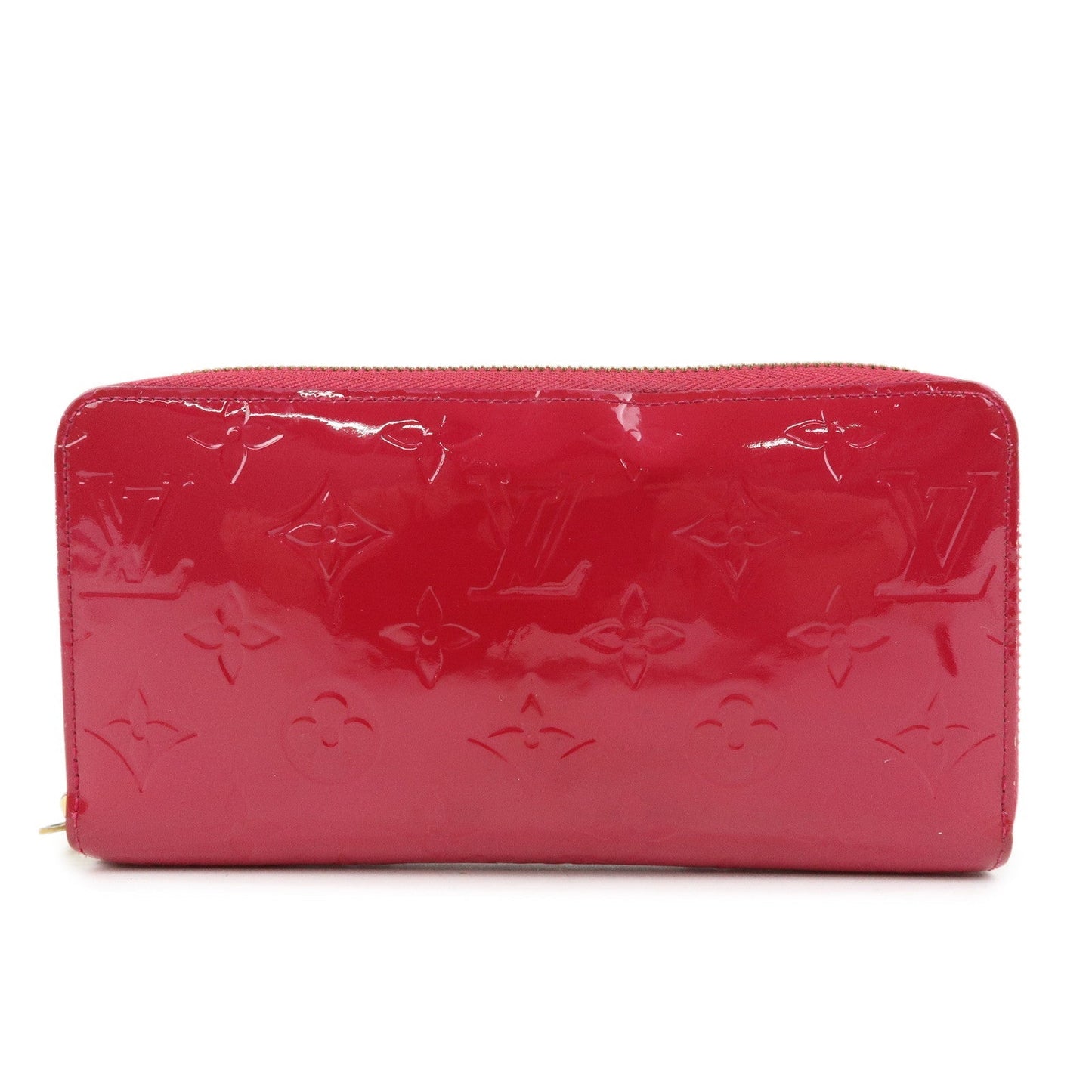 Louis Vuitton Monogram Vernis Round Zippy Wallet Rose Indien M91597