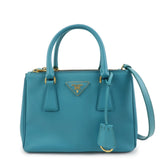 PRADA Galleria Saffiano Lux Leather 2Way Bag Hand Bag Blue BN2402
