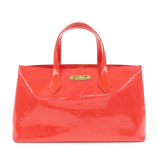 Louis Vuitton Monogram Vernis Wilshire PM Hand Bag Rose Pop M93643