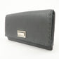 FENDI Selleria Leather Peekaboo Bi-Fold Long Wallet Gray 8M0308
