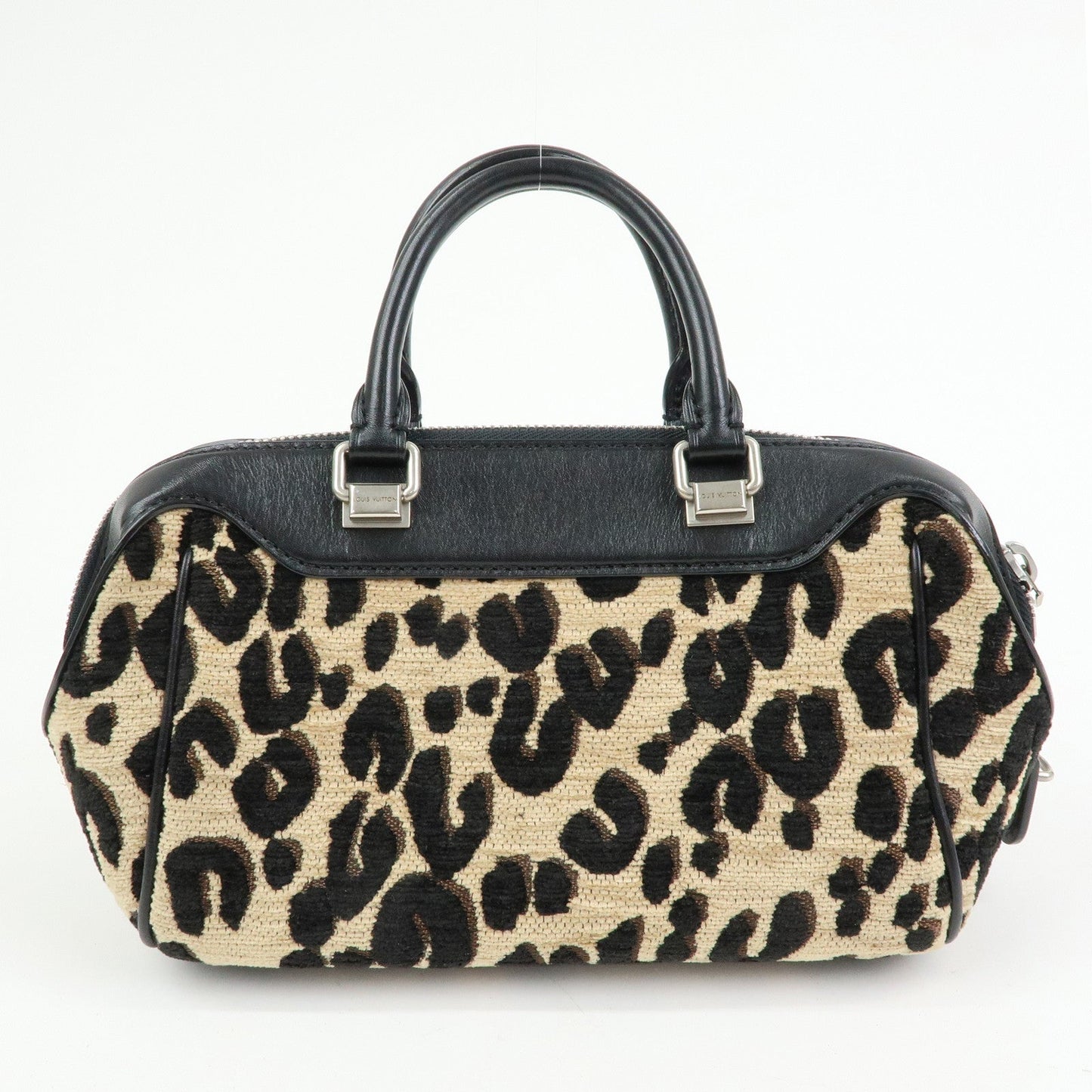 Louis Vuitton Jacquard Canvas Leather Leopard Baby Hand Bag M94257