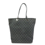 GUCCI GG Denim Leather Tote Bag Shoulder Bag Black 31243