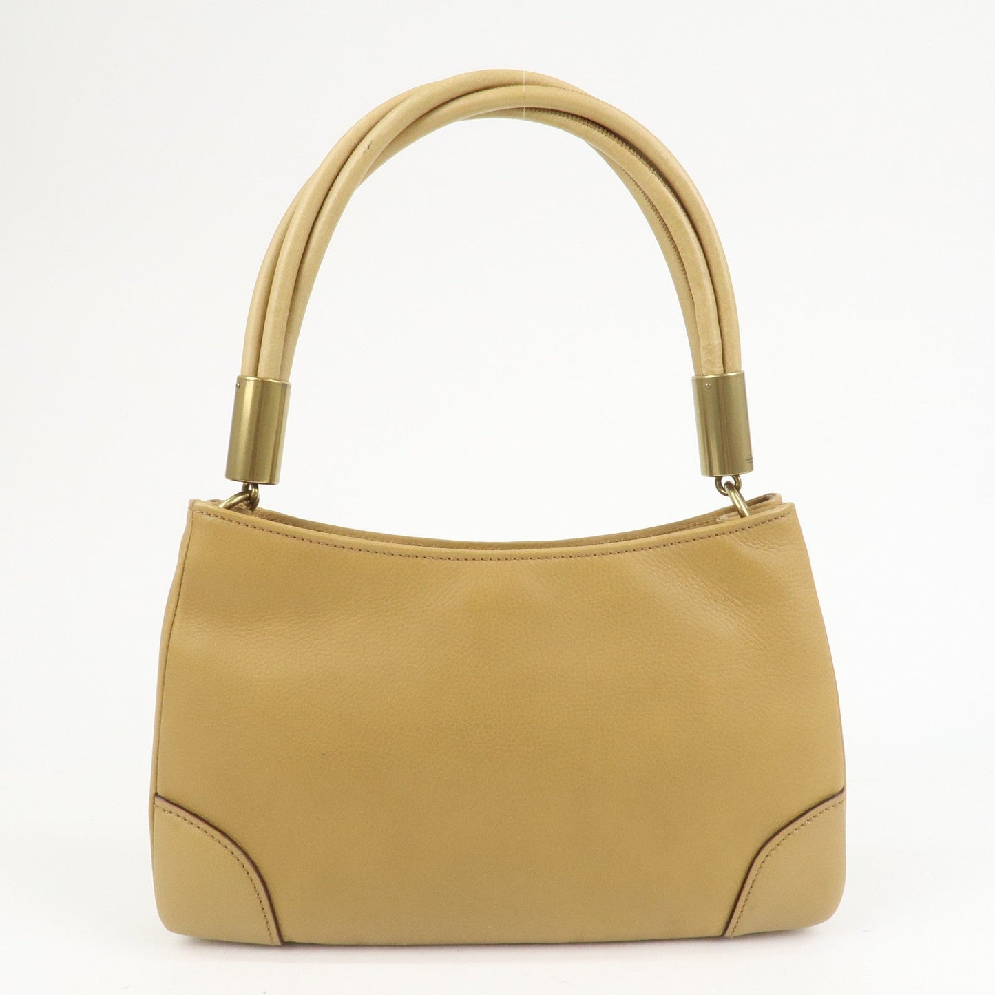 GUCCI Leather Shoulder Bag Hand Bag Beige 108964