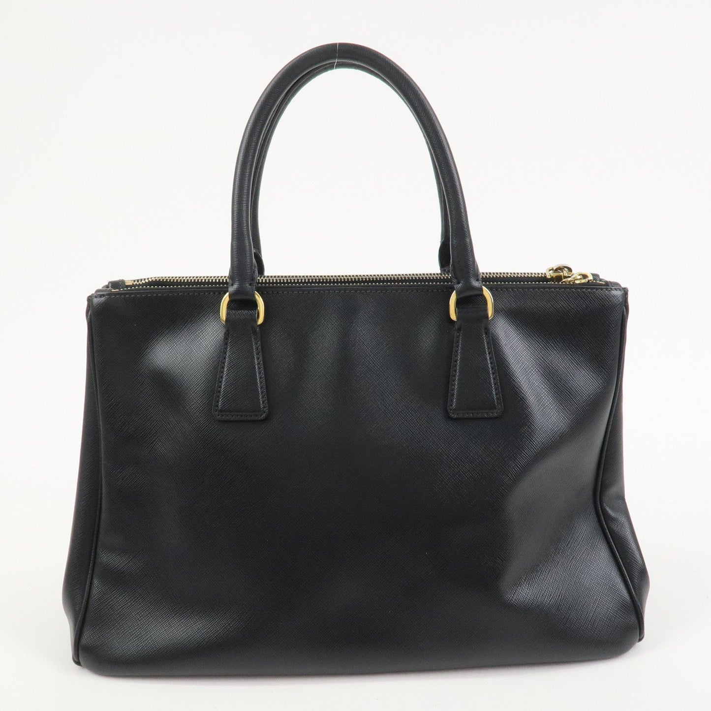 PRADA Galleria Triangle Logo Saffiano Leather 2Way Bag Black BN2274