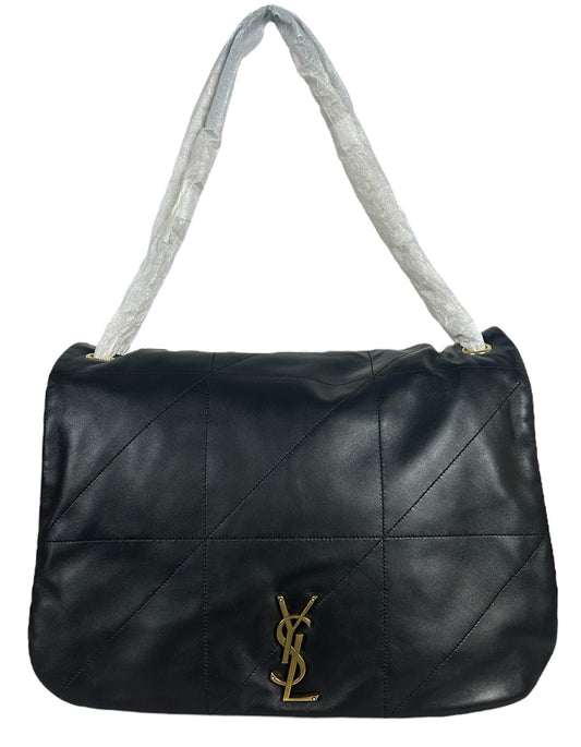 Saint Laurent NEW Black Jamie 4.3 Maxi Lambskin Chain Shoulder Bag