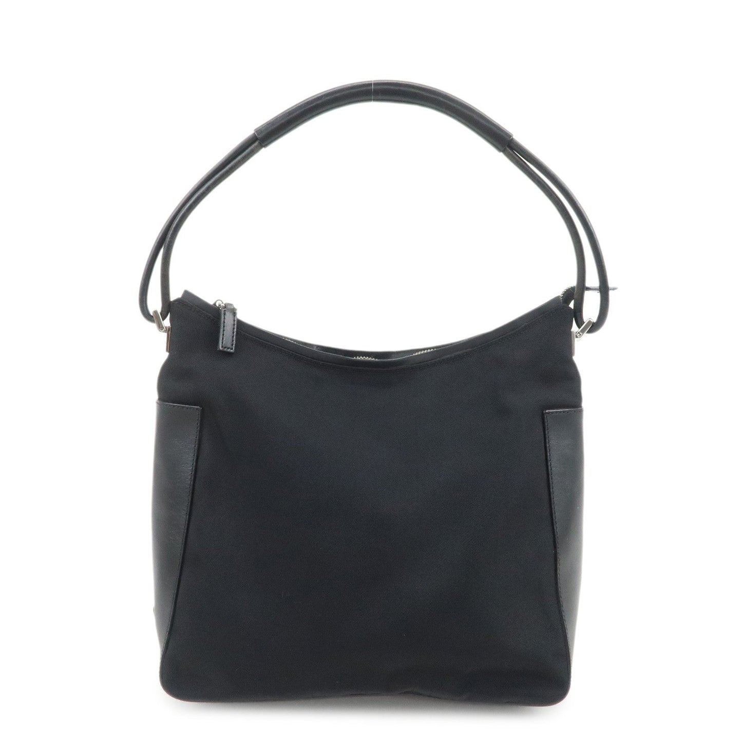 GUCCI Nylon Leather Shoulder Bag Hand Bag Black 001 ?3766