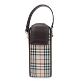 BURBERRY Nova Plaid Mini Pouch Beige Brown