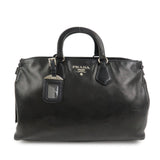 PRADA Logo Nappa Leather 2Way Bag Hand Bag Shoulder Bag Black