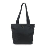 PRADA Triangle Logo Nylon Tote Bag Shoulder Bag Hand Bag Black