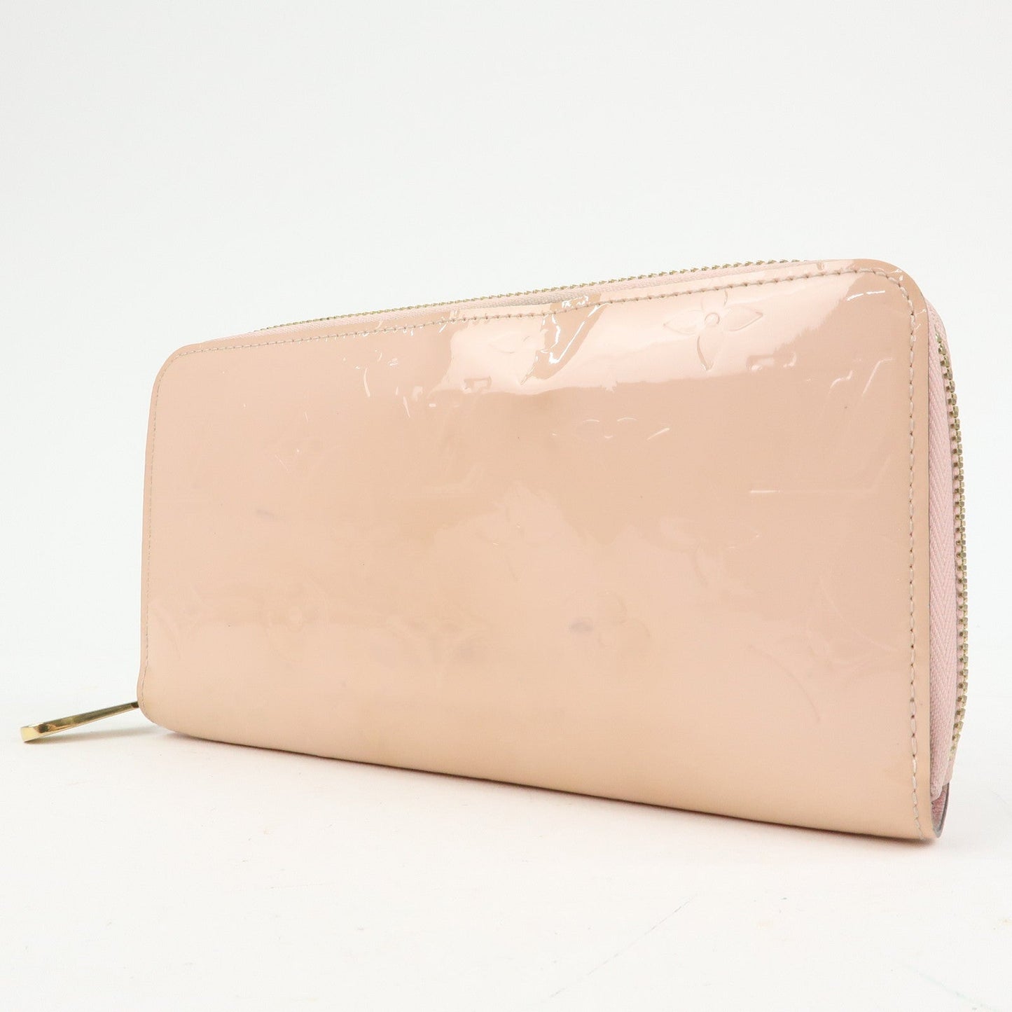 Louis Vuitton Monogram Vernis Zippy Wallet Rose Ballerine M61226