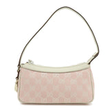 GUCCI GG Canvas Leather Hand Bag Pouch Shoulder Bag Pink 154432