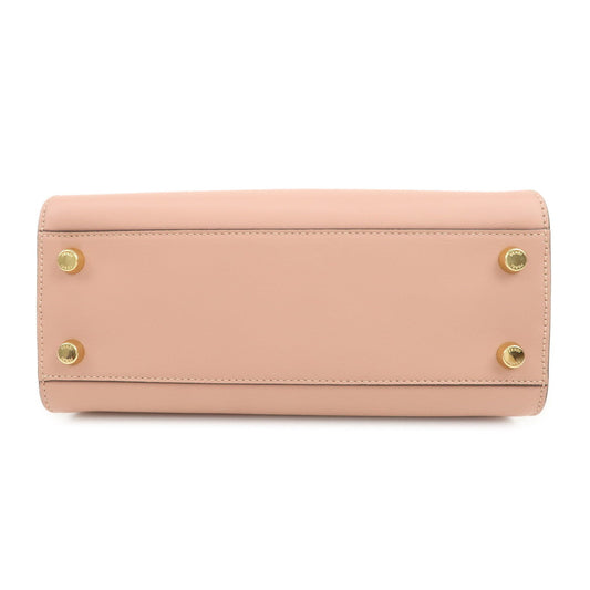 FENDI Peekaboo Iconic Essentially Leather 2Way Bag Pink 8BN302