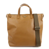 PRADA Triangle Logo Leather 2Way Bag Shoulder Bag Brown