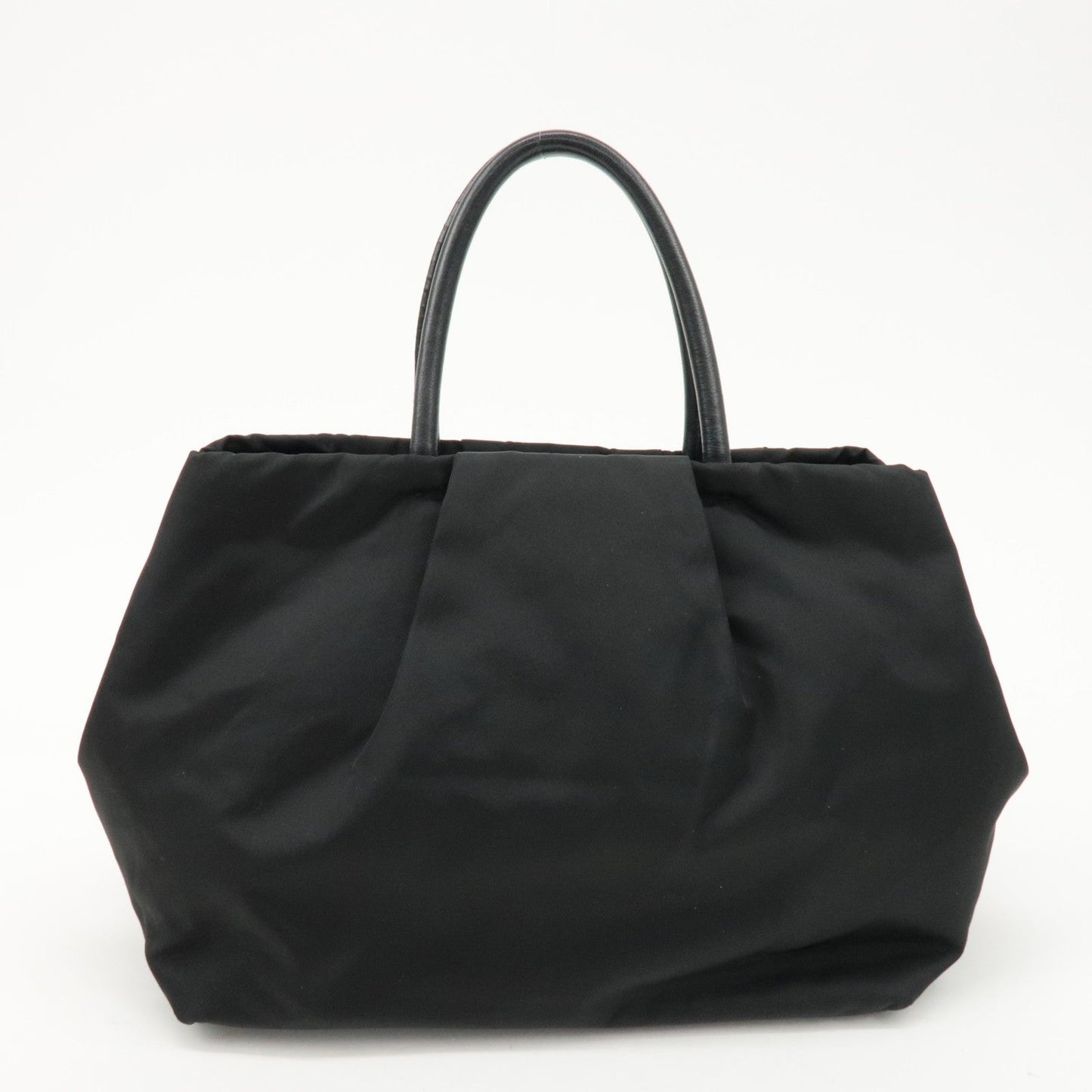 PRADA Nylon Leather Ribbon Hand Bag Tote Bag Black BN1601  d