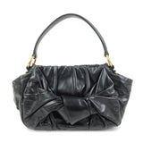PRADA Triangle Logo Leather 2Way Bag Hand Bag Black BN1642