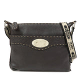 FENDI Selleria Leather Shoulder Bag Crossbody Bag Brown 8BT092