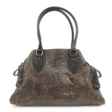 FENDI Etnico Leather Tote Bag Shoulder Bag Hand Bag Brown 8BN162