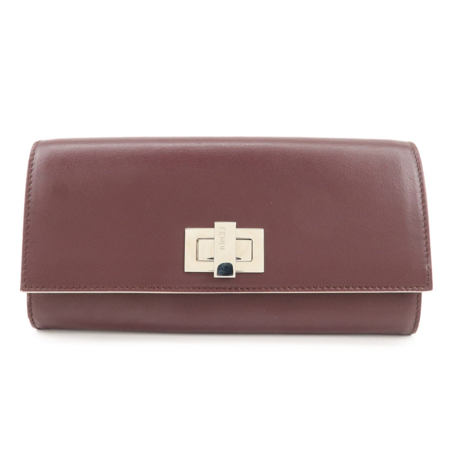 FENDI Peekaboo Leather Bi-fold Continental Wallet Long Wallet 8M0377  d
