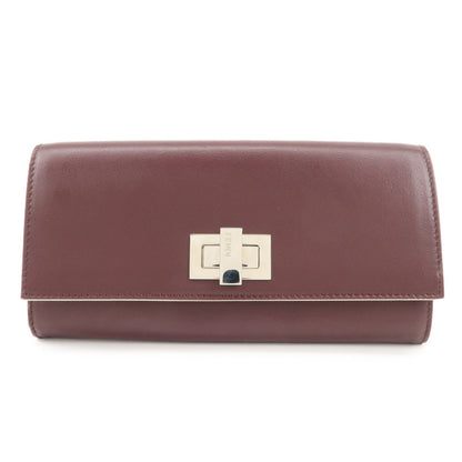 FENDI Peekaboo Leather Bi-fold Continental Wallet Long Wallet 8M0377  d