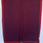 GUCCI Cotton Scarf in Bordeaux w/ Total Pattern