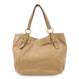 PRADA Leather Shoulder Bag Hand Bag Shoulder Bag Beige Gold BR4691  d