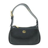 GUCCI GG Marmont Leather Small Hand Bag Black 139076