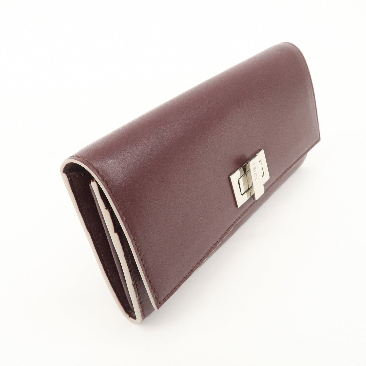 FENDI Peekaboo Leather Bi-fold Continental Wallet Long Wallet 8M0377  d