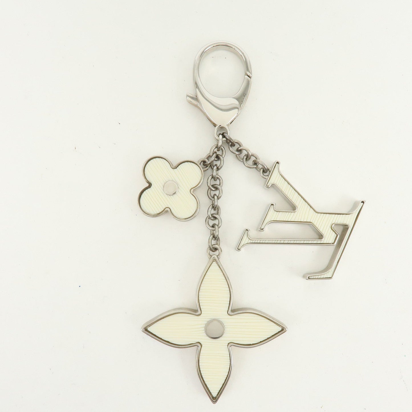 Louis Vuitton Bijoux Sac Fleur de Epi Bag Metal Charm White M65085