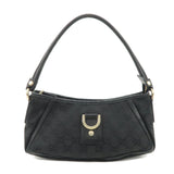 GUCCI Abbey GG Canvas Leather One Shoulder Bag Black Gold Hardware 130939  d