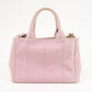PRADA Canapa Mini Denim Hand Bag Tote Bag Pink 1BG439  d