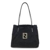 FENDI Zucca Canvas Leather Tote Bag Hand Bag Shoulder Bag 16001
