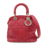 Christian Dior Leather 2Way Bag Hand Bag Shoulder Bag Pink  d