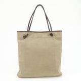 PRADA Jaguard Canvas Leather Tote Bag Shoulder Bag Brown BR3581