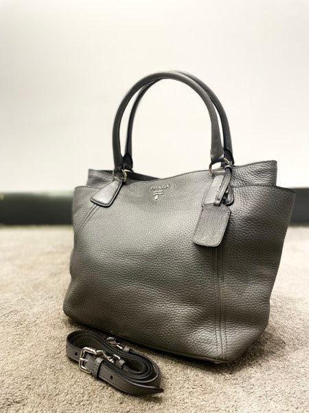 Prada Grey Vitello Daino Bag