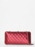 Chanel Red Quilted Clutch