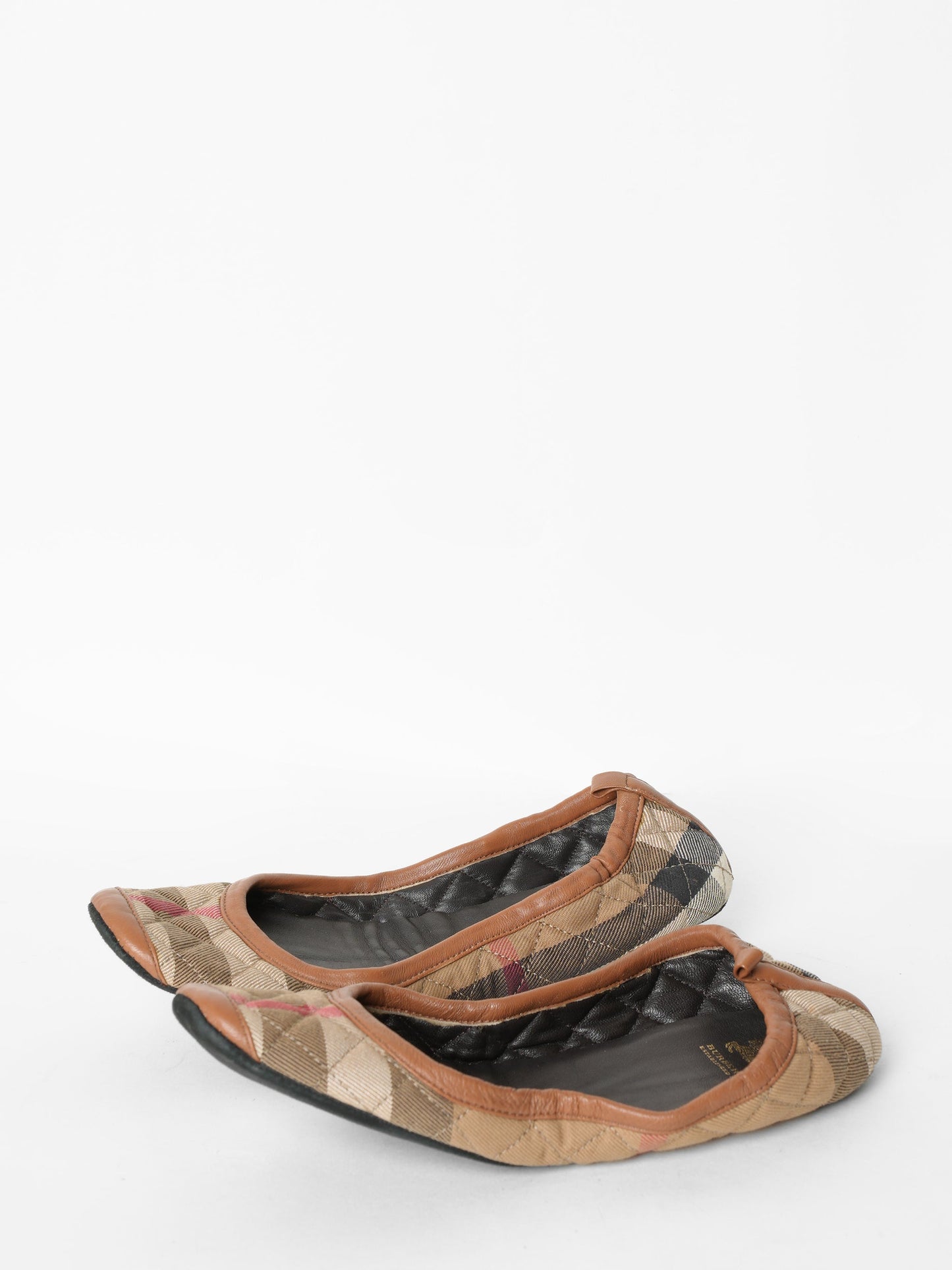 Burberry Ballet Flat Foldable Home Shoes/ Flight Shoes