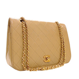 Chanel Beige Full Flap m/ GHW