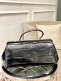Prada Black Spazzolato Frame Bag