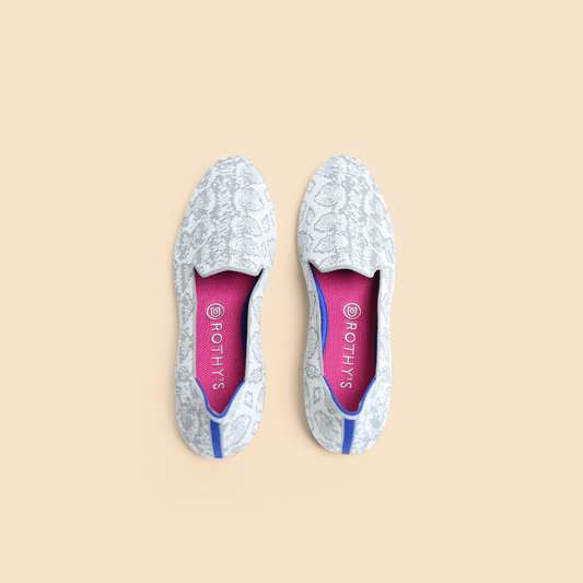Rothy - Women - The Loafer - Ivory Grey Snake
