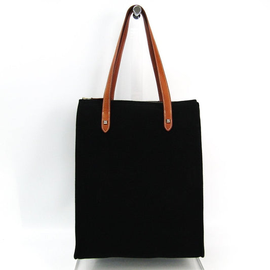 Luxury Hermes Black Canvas Cabas Mira Tote (SHA11421)