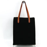 Luxury Hermes Black Canvas Cabas Mira Tote (SHA11421)