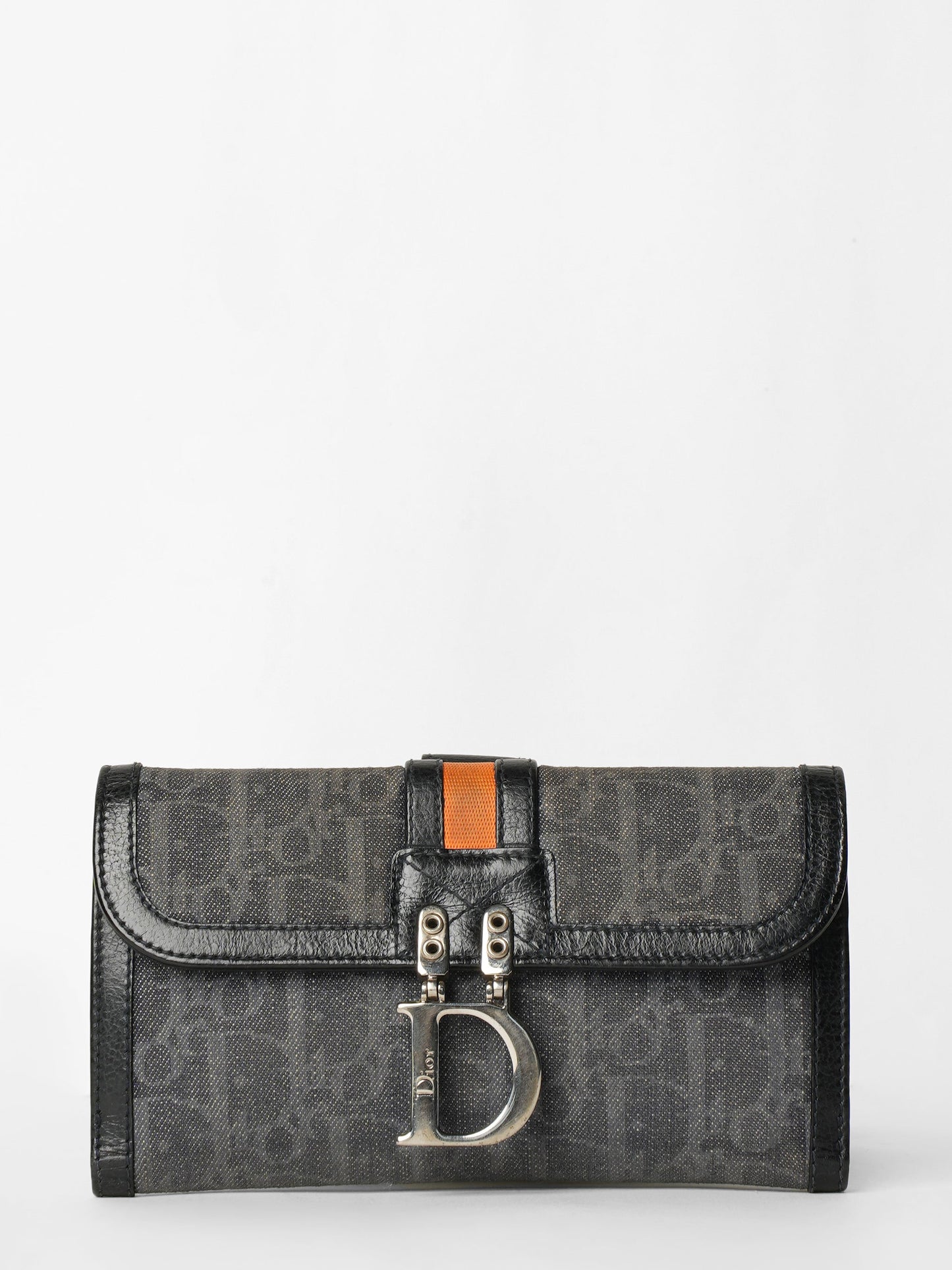 Christian Dior   Cloth Black Wallet
