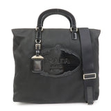 PRADA Nylon Patent Leather 2Way Bag Shoulder Bag Black BN1106